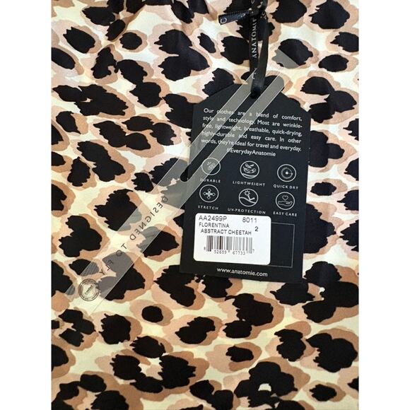 Women’s Size 2 Anatomie Leopard Print Silk Blend Midi Skirt Italy NWT - Picture 5 of 9